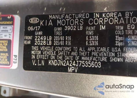 2018 Kia Soul z USA, uszkodzony, nr VIN KNDJN2A24J7535603